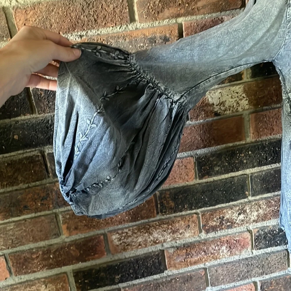 Solitaire Charcoal Gray boHo‎ Top